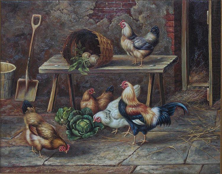 Jenny Hoppe The chicken family china oil painting image